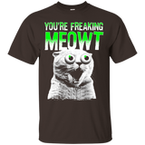 You're Freaking Meowt Crazy Kitty Eye Bulge Graphic T-Shirt_Black