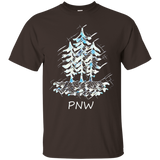 Womens Pacific Northwest PNW T-Shirt ~ Mid Winter Frost~_Black