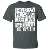 This Is My Human Costume I'm Really A Dinosaur T-shirt_black=